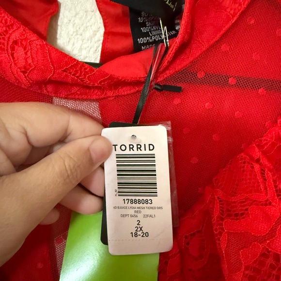 Torrid Red Ruffled Dress - Picture 3 of 4